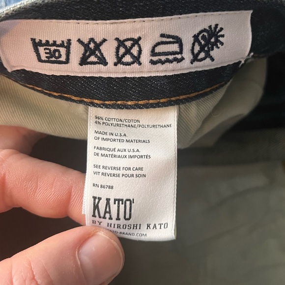 Mens Hiroshi Kato Selvedge The Pen Rain Slim Fit 10.5 oz Denim 32x30 EUC - Picture 8 of 10